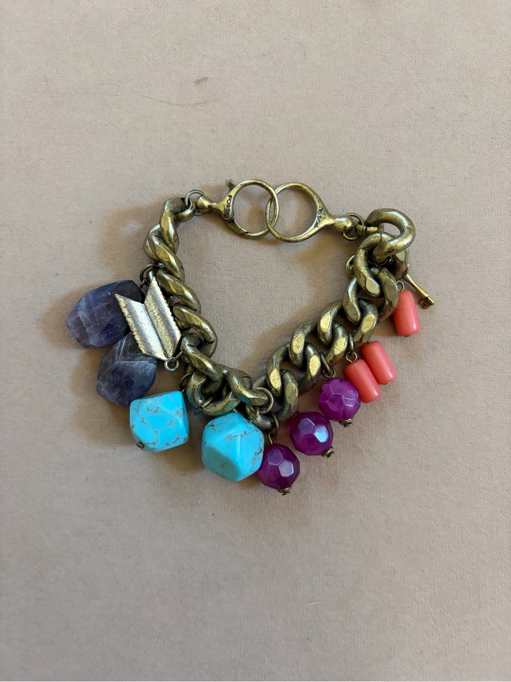 Fossil Chunky Multi Charm Bracelet
